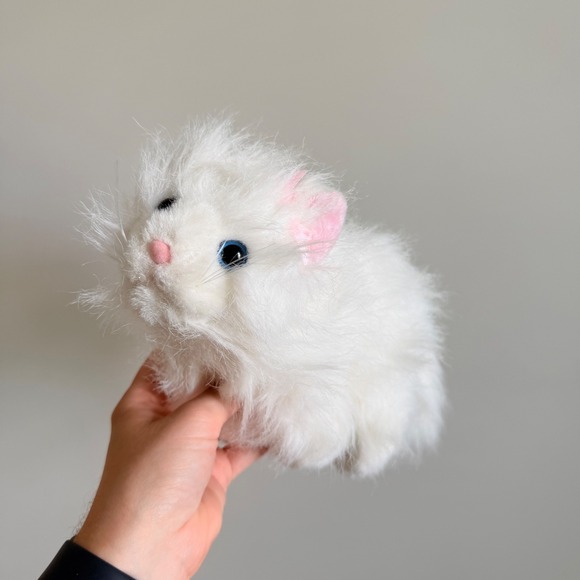 GANZ Other - Ganz Webkinz Persian Cat White Long Hair Plush Stuffed Animal Blue Eyes W Logo
